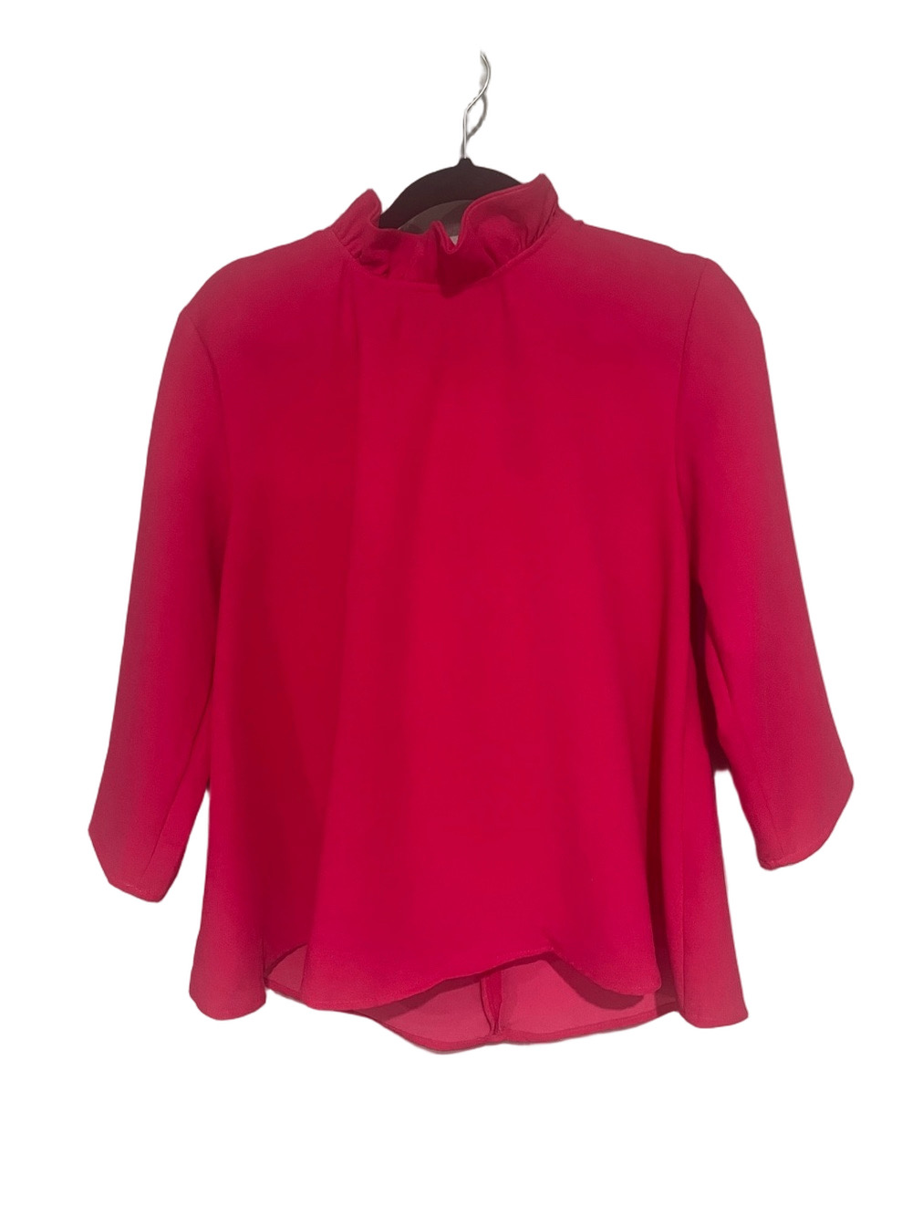 Tuckernuck pomander place Women's Pink Bow-Back Ruffle Neck Blouse - Picture 3 of 8